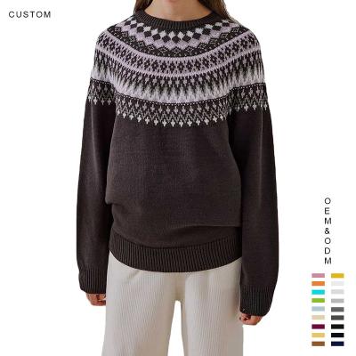 China 2022 Anti-wrinkle Custom OEM and ODM Christmas Sweater Women Knit Long Sleeve Sweater Ugly Christmas for sale