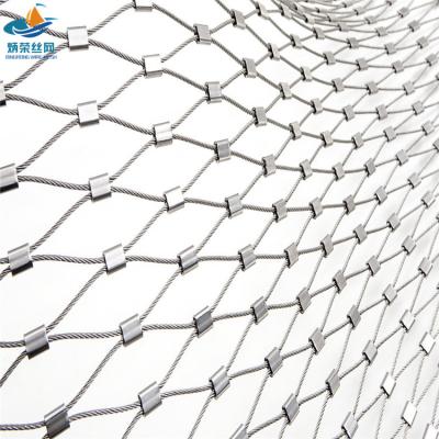 China Corrosion Resistance Stainless Steel Ferrule Cable / Aviary Wire Mesh Netting for sale