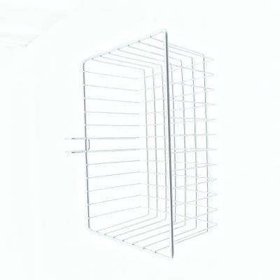 China SS304 Plain Weave Stainless Steel Kitchen Storage Wire Large Mesh Basket /Extra Metal Basket For Bathroom for sale