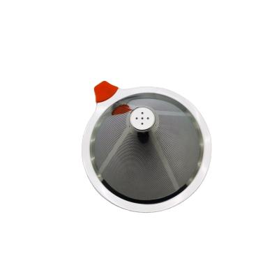 China Stainless Steel Honeycomb Design Sustainable Paperless Coffee Dripper Spill Over Reusable Coffee Filter for sale