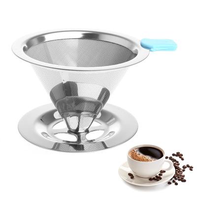 China WITH LID China Bingrong Coffee Spout 2020 Stainless Steel Pour Over Cone Coffee Filter for sale