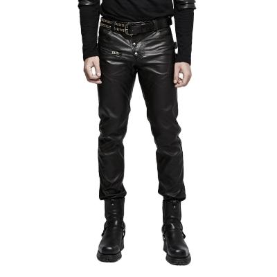 China Newest Anti-pilling Autumn Men Slim Hunting Leather Pants from PUNKRAVE K-301 for sale