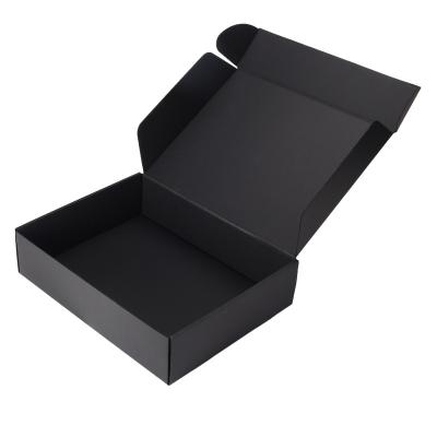 China Recycled Materials Customized Logo Printing Perfume Packaging Box Black Corrugated Cardboard Mailing Mailer Box For Personal Care for sale