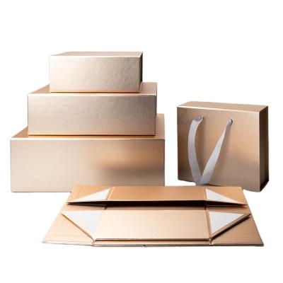 China Recycled Materials Like Luxury Cardboard Custom Magnetic Packaging Storage Gold Lid Flap Paper Gift Box for sale