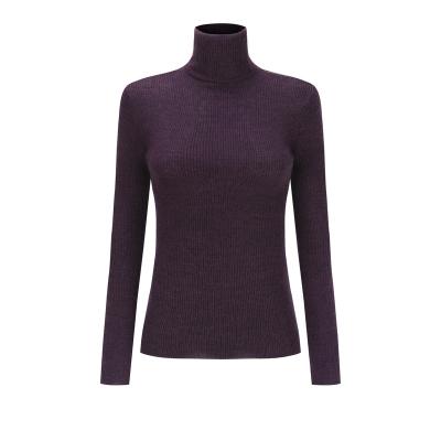 China Orcelay Anti-Wrinkle Cashmere Basic Long Neck Fitted Sleeve High Top With Kiss Details Pullover for sale