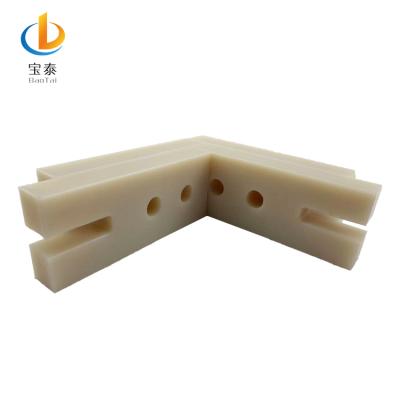 China Building Material Shops CNC Machining MC Linear Guide Block Nylon Rail Slider Plastic Pad for sale