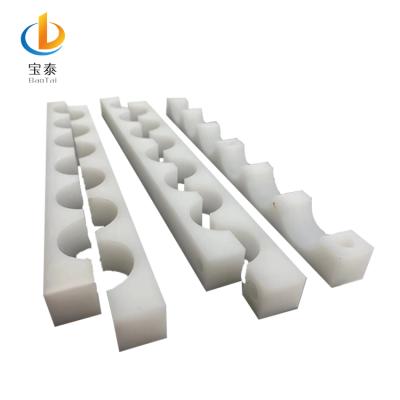 China Building Material Shops Machining CNC Rack Nylon Irregular Shape White Spur Gear for sale