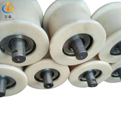 China Modern High Purity Mc Sliding Door Guide Conveyor Nylon Rubber Waiting Rollers for sale