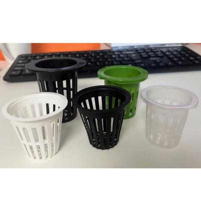 China Food Grade Plastic PP 2 3 4 Inch Plastic Net Pot Hydroponic Plastic Mesh Cup Nursery Pots for sale