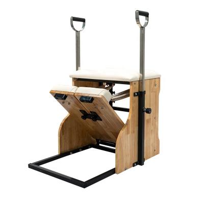 China 2020 Factory New Foldable Reformer Pilates Equipment Wooden Foot Chair With Bounce Board 830*550*1120MM for sale