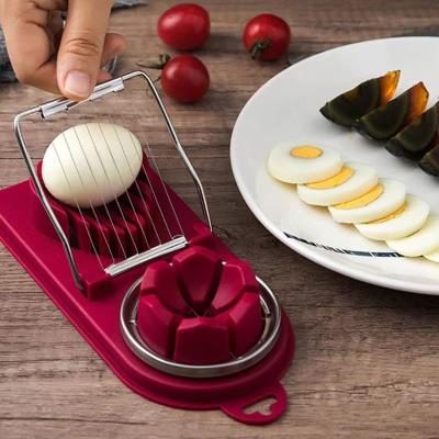 China Multifunctional Viable Egg Slicer Stainless Steel Egg Cutter Mold Sectional Luncheon Meat Cutter Kitchen Instruments for sale