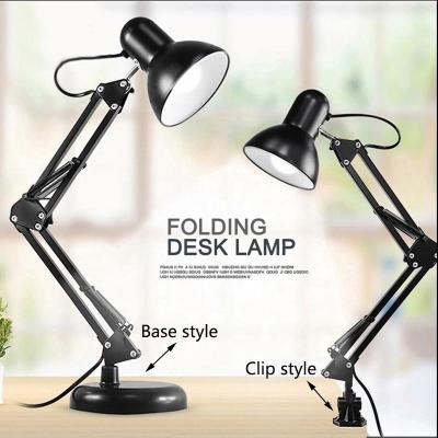 China Contemporary Modern Simple Direction Swing Arm Clamp Mount Desk Light E27 LED Adjustable Table Lamps For Study Working Reading Home Dec for sale