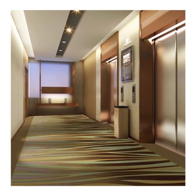 China Non-slip Custom Printing Luxurious Polyester Wall To Wall Hotel Carpet for sale