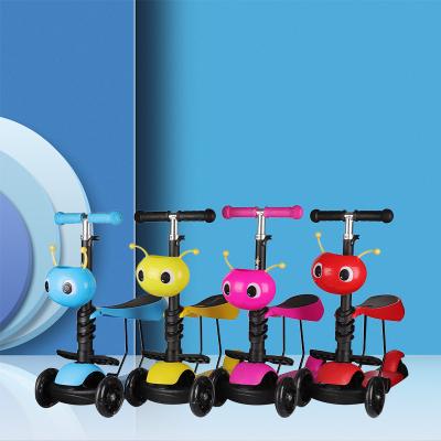 China Wholesale PU Ant Kick Scooter High Quality with 3 wheel flashing scooter fold adjustable use kids scooter for child for sale