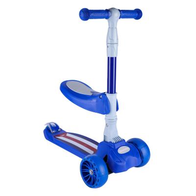 China Flash New Style Design Cheap Widened PU 3 Wheel Children Self-balancing Flashing Self Balancing Scooters Flash New Style Design Kick Wheel Scooters For Kids Price for sale