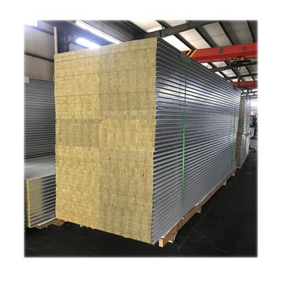 China Industrial high quality cheap price clean room sound absorbing rock wool sandwich panel for clean room for sale