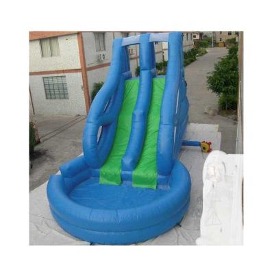 China Outdoor Inflatable Swimming Pool Giant Waterproof Flame Retardant UV Protector Water Slides Summer Air Slide Toy for sale