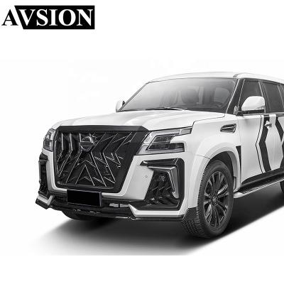 China Factory Outlet Plastic Body Kit For Nissan Patrol Y62 Upgrade To Paw Style With Front / Rear Bumper Set for sale