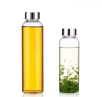 China Viable Popular Promotional Food Grade Glass Water Bottle 550ml With Competitive Price for sale