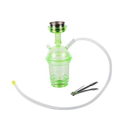 China Wholesale Cheap Wholesale Acrylic Portable Hookah Mini Hookah Shisha Hookah Plastic Hookah Cup With LED Light for sale