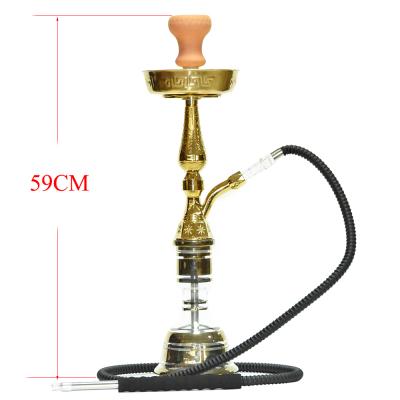 China Factory hot sale zinc alloy in egypt smoking hookah smoking shisha deluxe glass hookah shisha with travel bag for sale