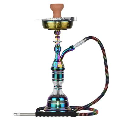 China Factory hot sale zinc alloy in egypt smoking fluent zinc alloy hookah shisha glass luxury colored shisha hookah for sale