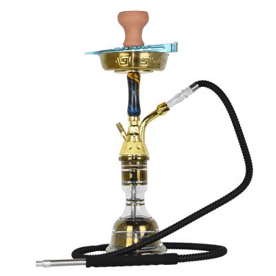 China New design zinc alloy factory smoking hookah luxury egypt khalil mamoon zinc alloy hookah shisha with resin stem egyptian shisha for sale