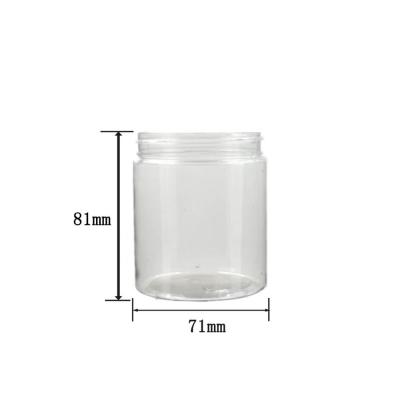 China Clear Plastic Round 250ml Pet Eye Cream Jar With Aluminum Screw Lid / White EPE Inserts for sale