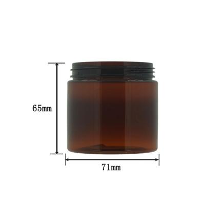 China Eye Cream Plastic Round 180ml/6oz Amber Pet Jar With Aluminum Screw Lid / White EPE Inserts for sale