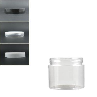 China 5oz/150ml Loose Plastic Round Clear Powder Pet Jar With Plastic Screw Lid/White EPE Inserts for sale