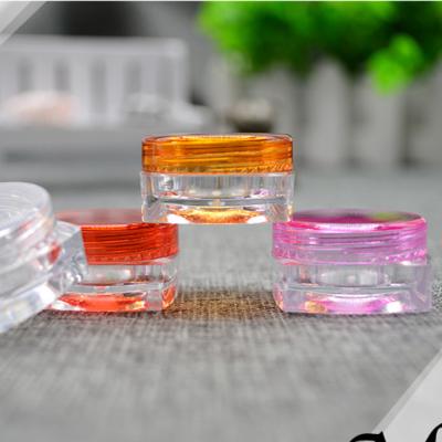 China Square Finger Nail Beauty 5g/ml Clear PS Sample Jar 10cases/pack for sale