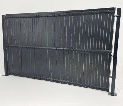 China Easily Assembled PVC Privacy Slats Installed On 3D Curved Wire Mesh Fence Panel Security Privacy Panels For Garden for sale