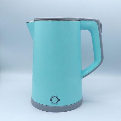 China 360 Degree Style Home Electronics Kitchen Appliances Rotating Low Layers New 2 SS Anti-scald Blue Electric Kettle 2.0l or 2.3l for sale