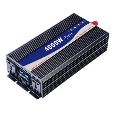 China 3000W/4000W/5000W Pure Sine Wave inverter DC 12V 24V 48V To AC 220V Voltage Converter LCD Display Transformer Solar Car Inverter 29x12x7cm for sale