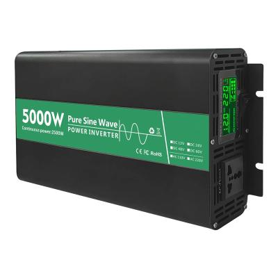 China 6000W Pure Sine Wave Inverter Smart Digital Display Car Home Outdoor Power Outage DC12V to AC 220V Power Inverter 28.5x18x8cm for sale