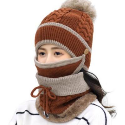 China COMMON Wholesale Cheap Warm Winter Women Beanie Hats And Scarves Set for sale