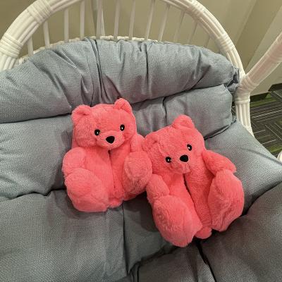 China Comfortable Wholesale Cheap Bear Slippers For Women Back Slippers Teddy Bear Slippers for sale