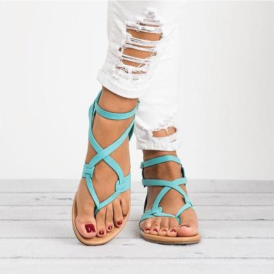 China Fashion trend factory direct beach sandals ladies flats sandals for women and ladies for sale