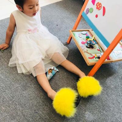 China Other Fur Slides With Strap Slippers Custom Fur Quick Shipping 0-12 Months Baby Kids Shoes Kids Slides Slippers for sale