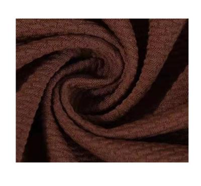 China Soft Solid Color 240GSM Jacquard Tear-Resistant Knit Liverpool Bullet Bubble Fabric for sale