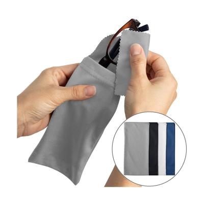 China Professional and cheap flocking order from chinese manufacturer heatable glass cloth storage bag 17.5x9cm for sale