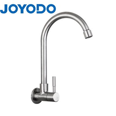 China New Design Stainless Steel Thermostatic Treatment ss304 Surface Single Cold Faucets JOYODO Faucet For Wall Kitchen for sale