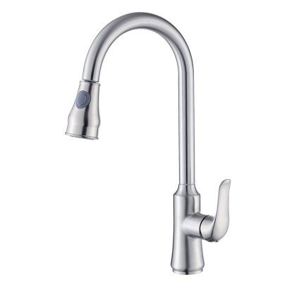 China Sense Faucets Wholesale Kitchen Sink Faucet Pull Down Faucets Single Handle 304 Stainless Steel Watrer Kitchen Faucets for sale