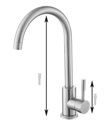 China Hot Water Sense Faucets JOYODO Price SUS 304 Stainless Steel Hot And Cold Brushed Kitchen Mixer Taps for sale