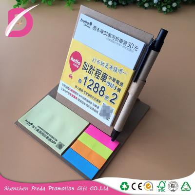 China Multifunctional Hardcover Book Taxi Gray Board Holding Sticky Notes With Pen Detachable Foldable Notepad for sale