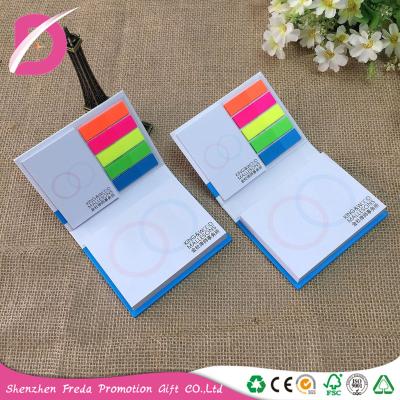 China Promotional PET plastic sticky notes self adhesive hard cover sticky notepad /pocket notepad for sale