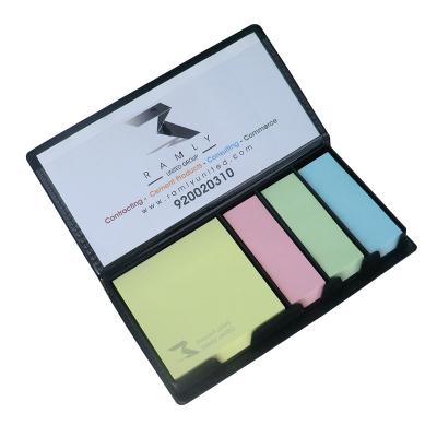 China Leather Self Adhesive Promotional Cover PU Sticky Note Sets /Memo Pad /Sticky note with calendar for sale