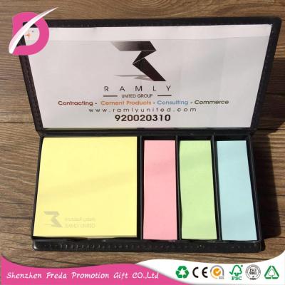 China Factory Wholesale Customized Hard Cover Book PU Leather Sticky Note Pad with Calendar for sale