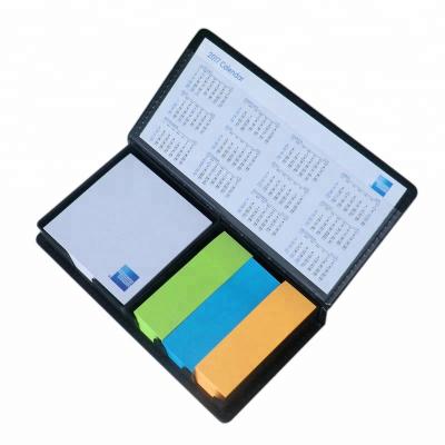 China Leather Self Adhesive Promotional Cover PU Sticky Note Sets, Memo Pad, Sticky Notepad for sale