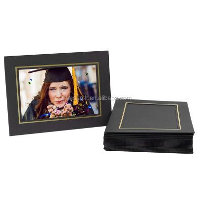 China Home Decoration / Promotion Gifts High End Paper Photo Frames With Special Black Card Pack Edge for sale